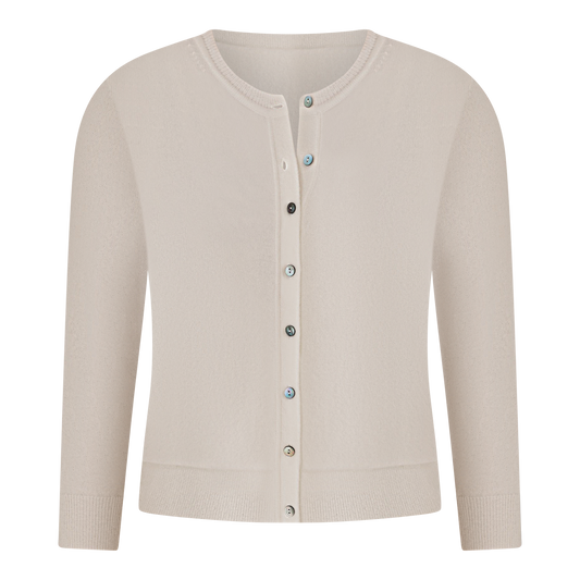 REVE D'OR CROPPED FITTED CARDIGAN